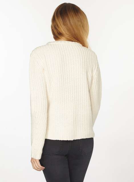 Ivory Silver Beaded Jumper